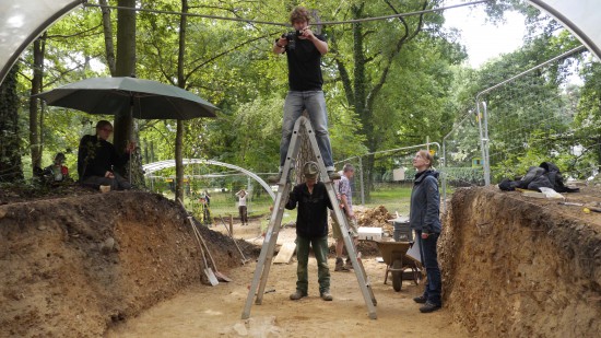 Archäologische Ausgrabung des Walls. Foto: E. Claßen, LVR-Amt für Bodendenkmalpflege